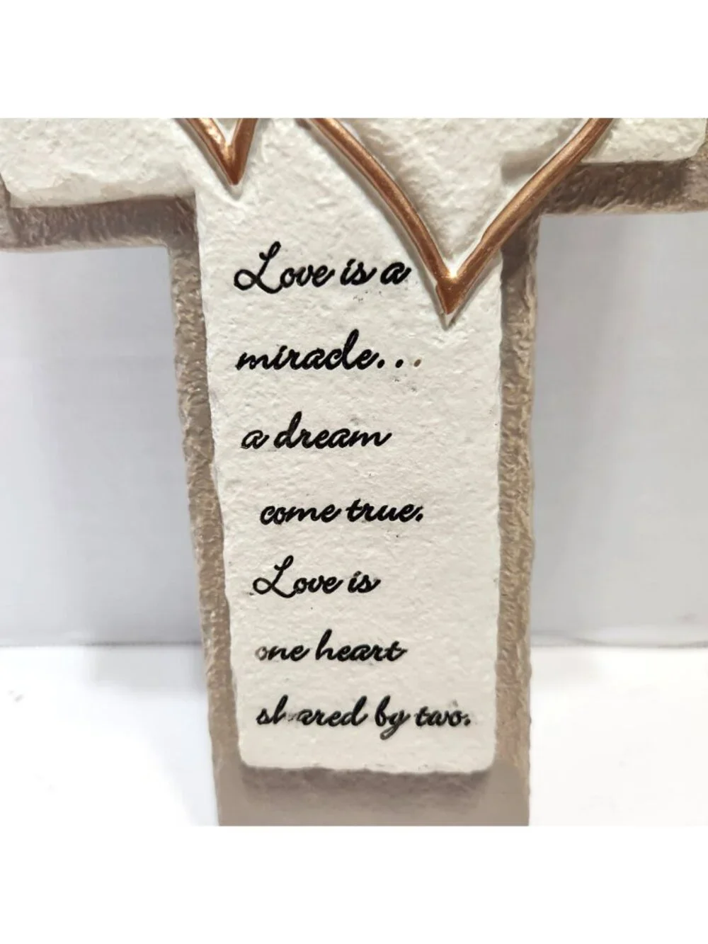 Abbey Gifts Love-Inspired Cross Wall Decor Metal Hearts Inspirational Quote READ